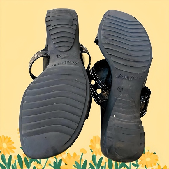 Paul Green Black Studded Slides - Picture 9 of 9